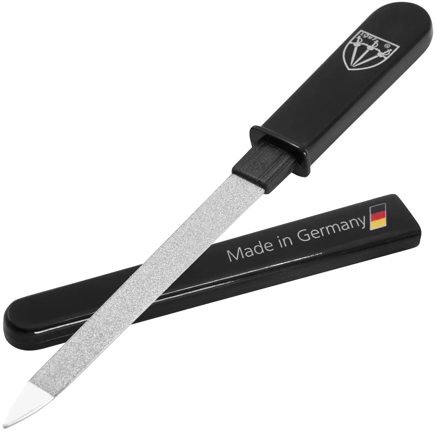 

Двусторонняя металлическая пилка для ногтей с сапфировым покрытием, мелкозернистая и крупнозернистая, производство Солинген, Германия