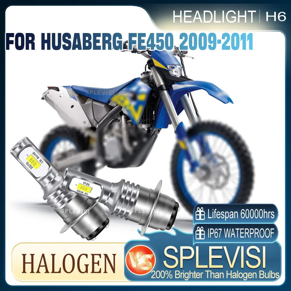 

Uniform and Bright Illumination Easy to Install and Replace IP67 H6 led motorcycle Headlight For Husaberg FE450 2009 2010 2011