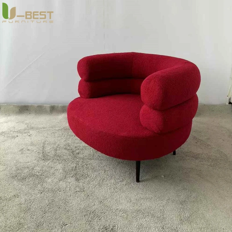 U-best Hotel  Residential Lounge Chair Modern Fabric Revolving Lounge Seat for Coffee Shop, Lobby & Home Office