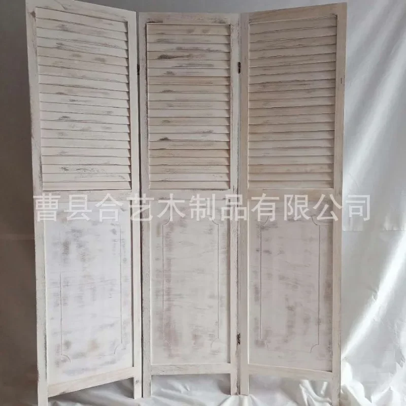 Factory Wholesale Wooden Office Partition Mobile Folding Passage Venetian Screen Wooden Crafts