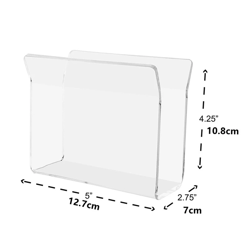 Acrylic Cocktail Napkin Holder, Clear U-Shape Tissue Dispenser Stand For Napkin Kitchen Dining Restaurant Table Decor