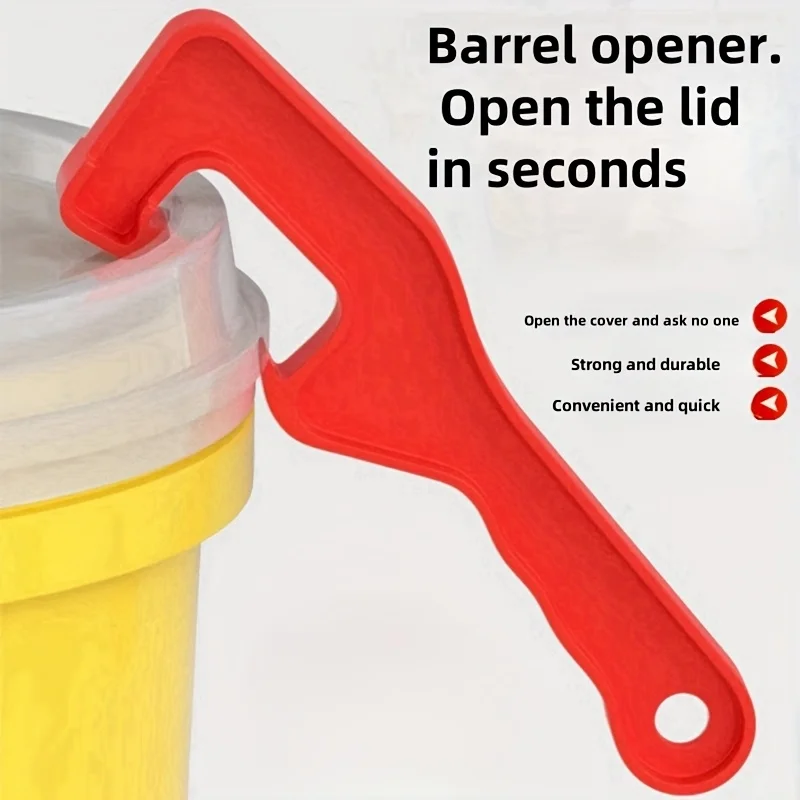 Plastic Bucket Opener Labor Saving Paint Oil Drum Lid Wrench, Multifunctional Barrel Lid Remover Tool for Paint Coating Oil Pail