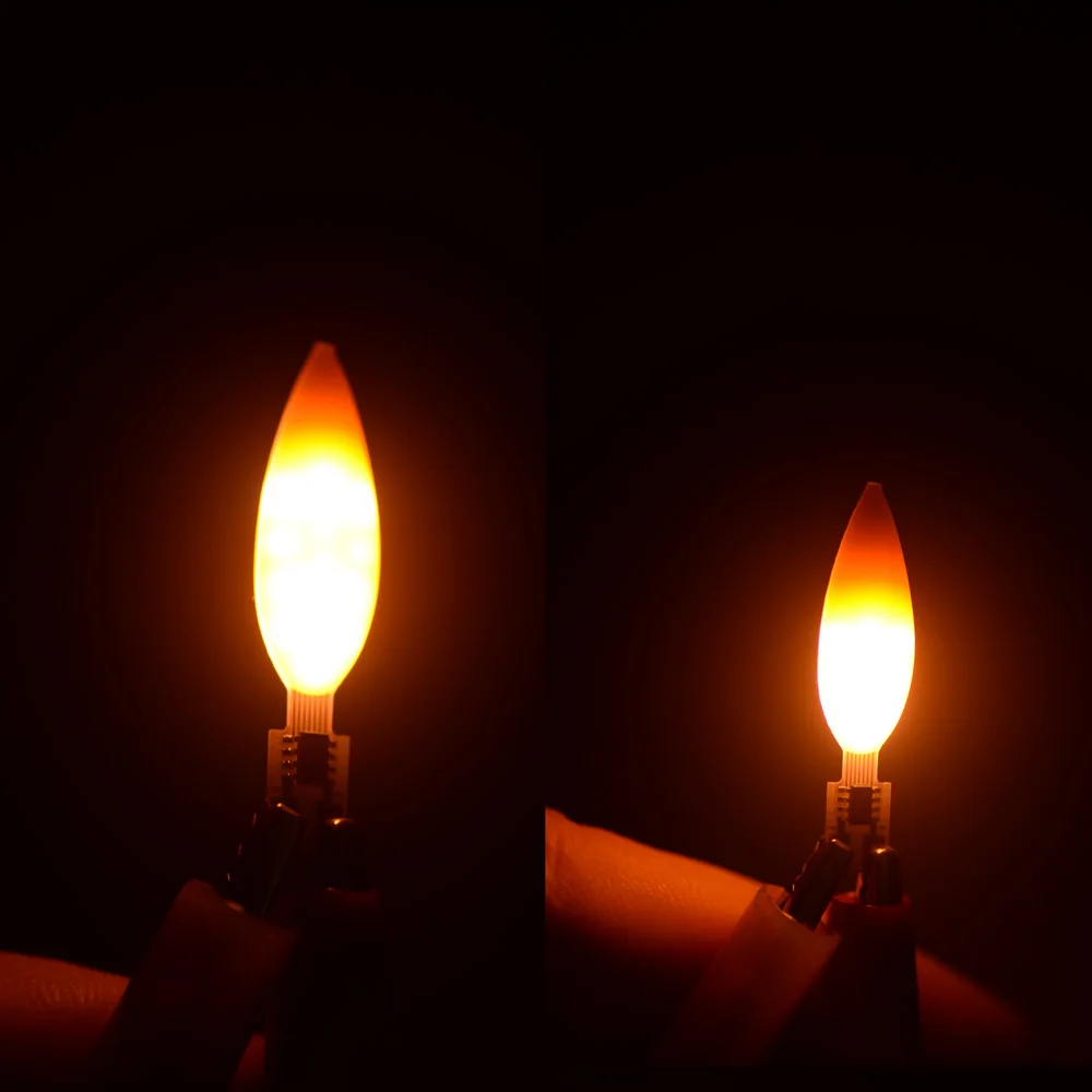 DC 3V Flicker Fire Flame for LED Candles Wick DIY Model LED Lighting Lamp Parts Tiny LED Light
