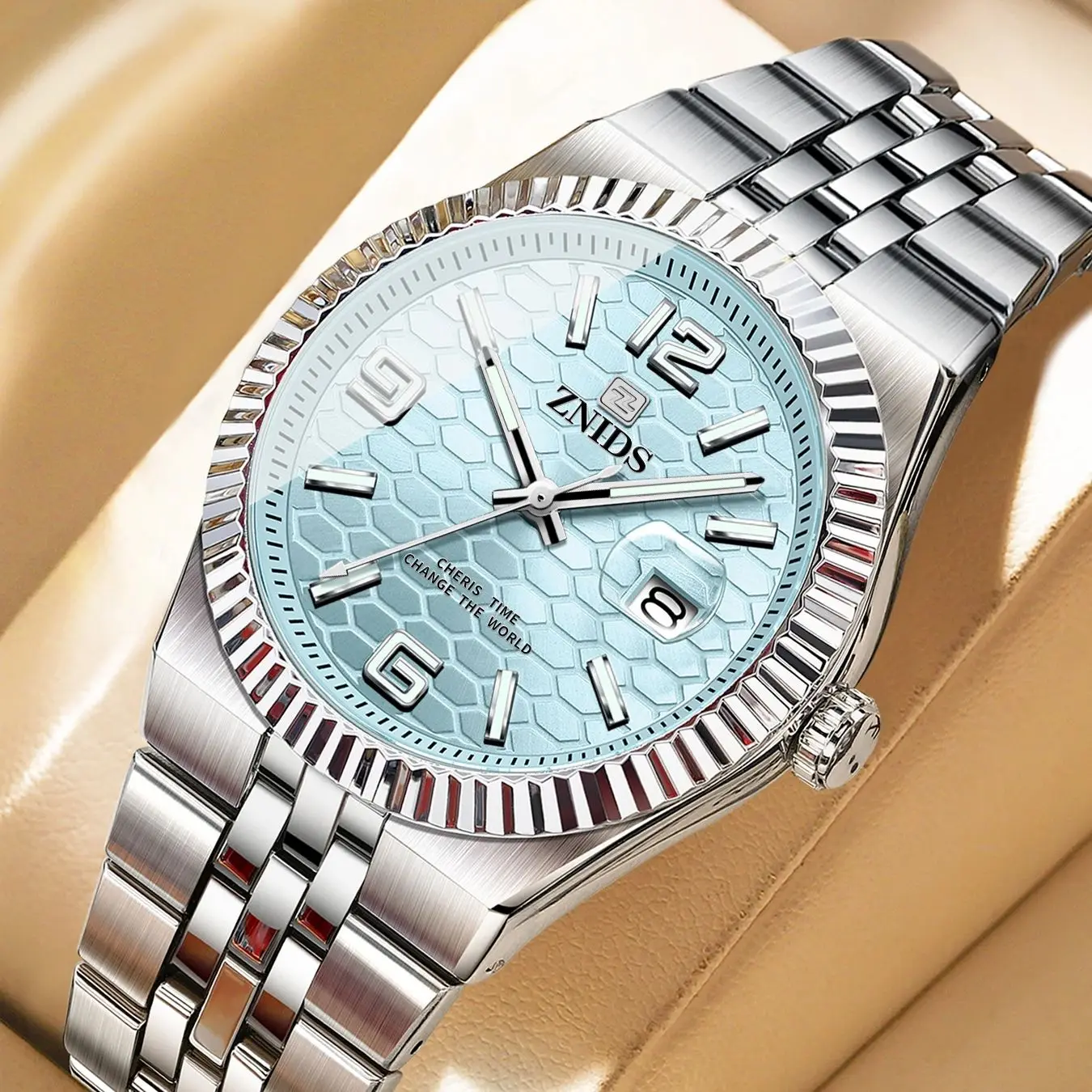 New High-End Fashionable Business Men's Watch, High-Quality, Light Luxury, Unique, Simple, Versatile, Waterproof, Calendar, Steel Band Watch for Men, Fashionable Accessory Watch for Men, Suitable for Wearing in Various Occasions, the Best Gift for Him