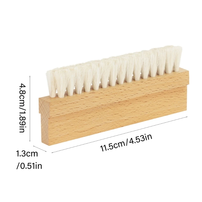 7 في 1 طقم تنظيف سجل الفينيل للأقراص الدوارة مقبض خشبي فرشاة مخملية منفاخ الهواء أنماط فرشاة حقيبة التخزين