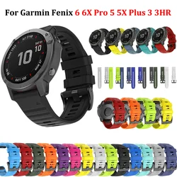26 20 22mm Silicone Strap For Garmin Fenix 7X 7 7s 6 6S 6X 5X 5 5S 3HR Forerunner 935 Band Quick Release Easy fit Wrist Bracelet