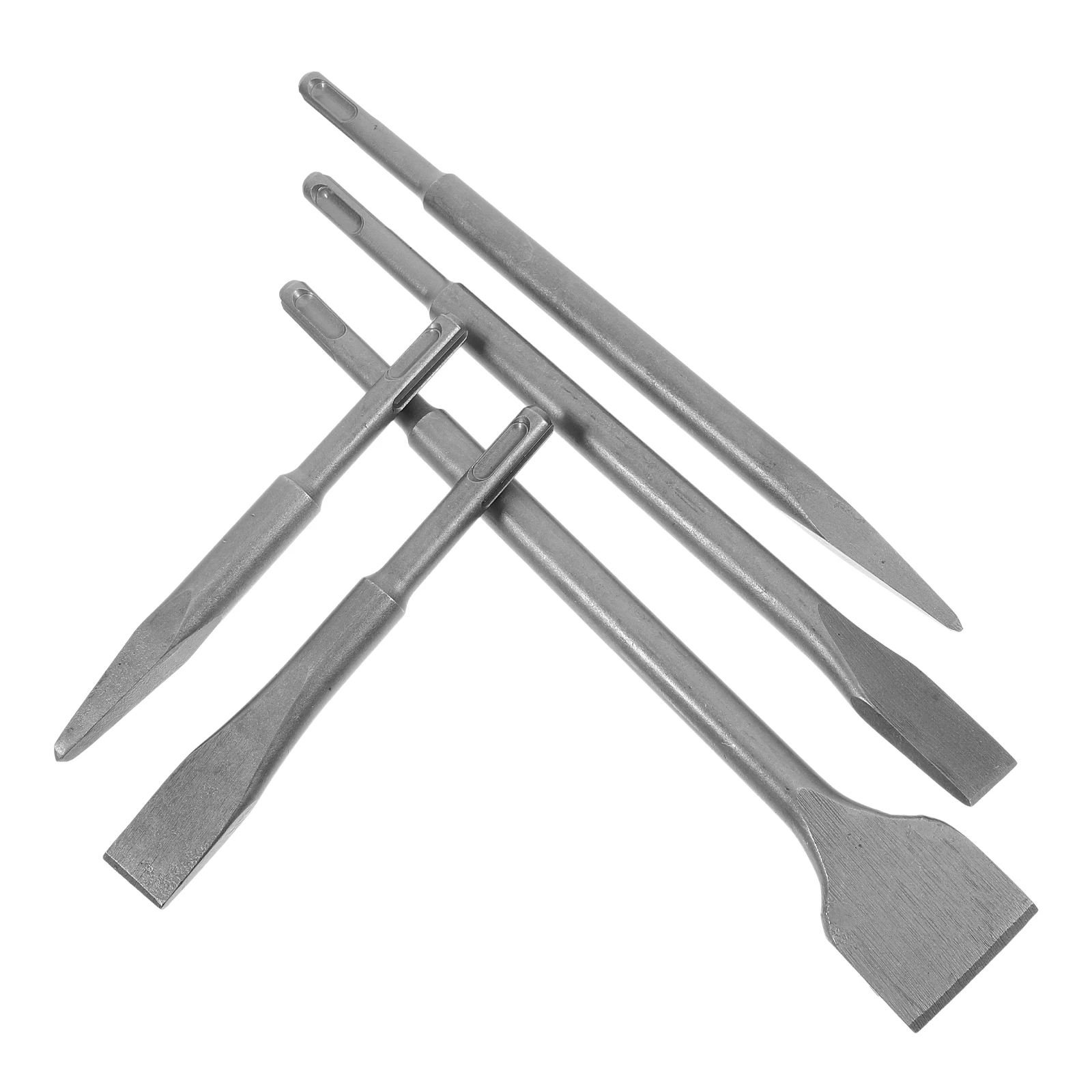 

5PC Hammer Drill Chisel Set for Concrete Walls with Round Handle Masonry Drill Bits Tile Ceramic Steel Tips Porcelain