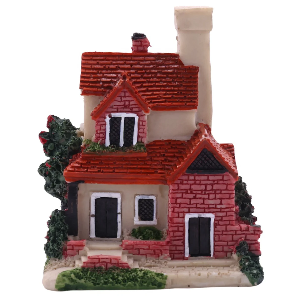 Cute Mini Resin House Miniature House Fairy Garden Landscape Home Garden Decoration Resin Crafts 4 Styles Color Random ST