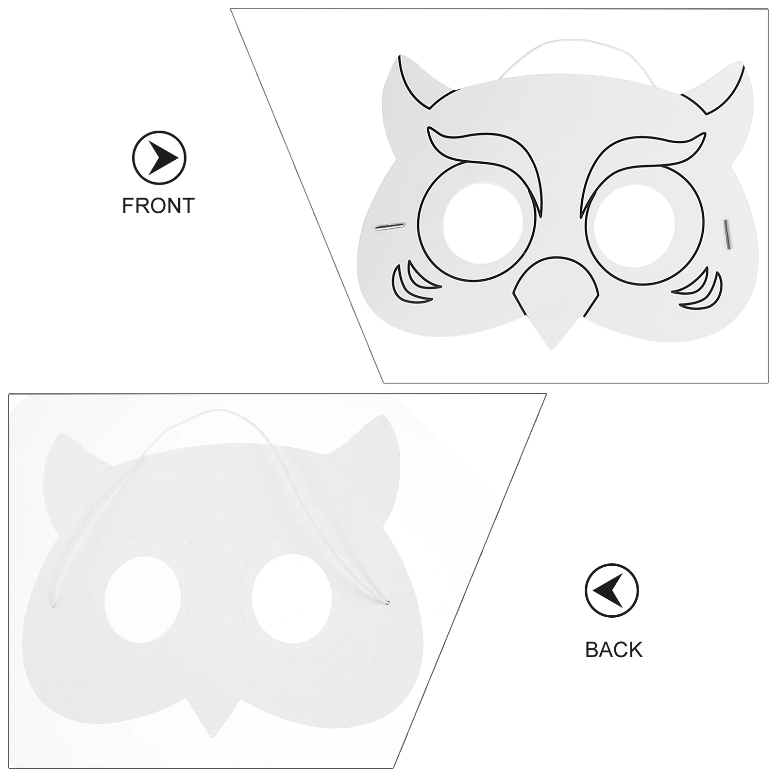 

10pcs Paper Mask DIY Paintable Cartoon Animal Astronaut Blank Masks for Handmade Craft Creative Fun