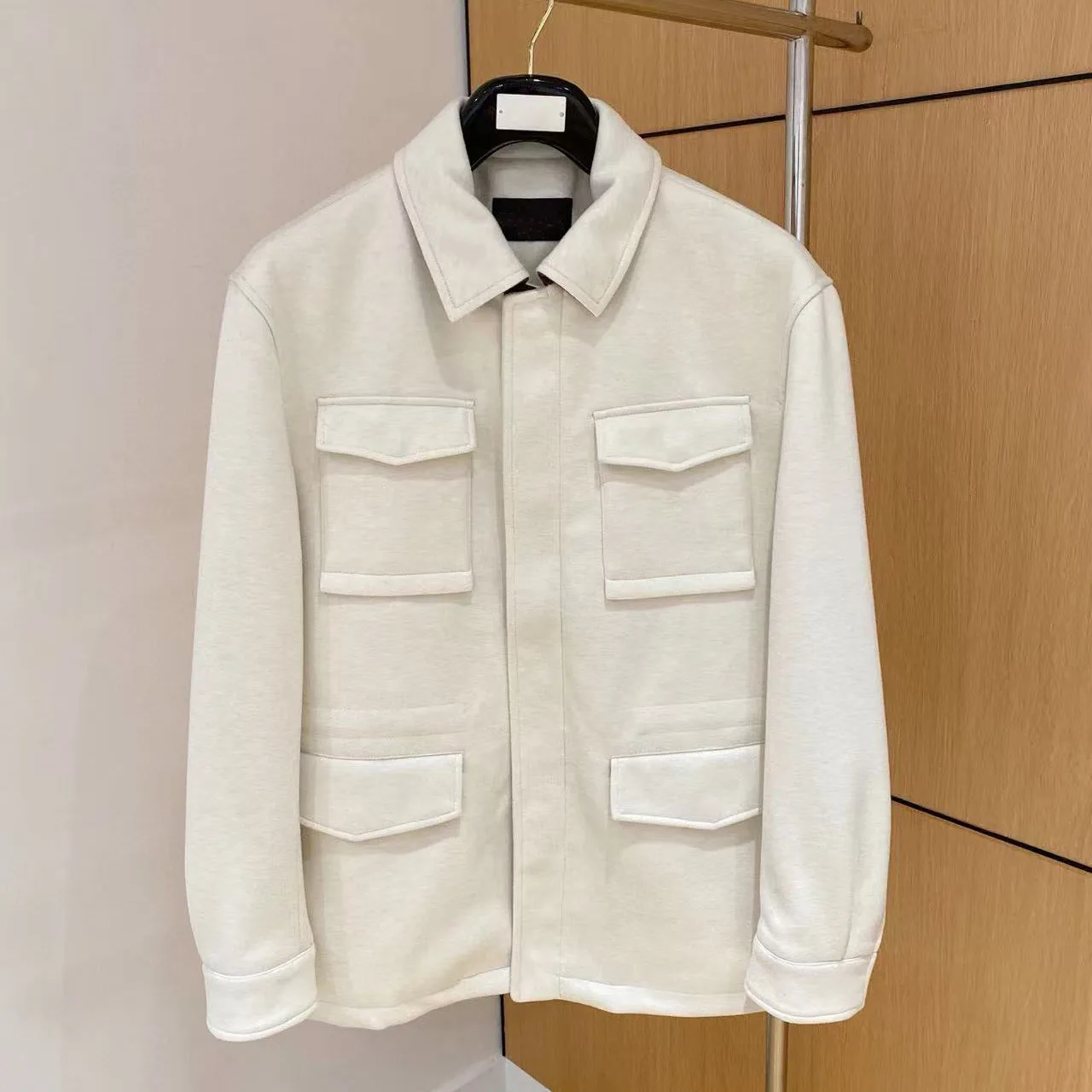 معطف LP إيطالي متوسط الطول بطية صدر السترة من الأموال القديمة