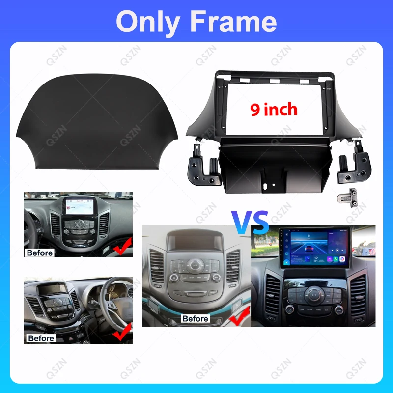 QSZN Car Frame For Chevrolet Orlando 2009-2018 2019 2020 Dashboard Accessories Refitting Stereo 9/10 inch Car Fascia Panel Trim view 3
