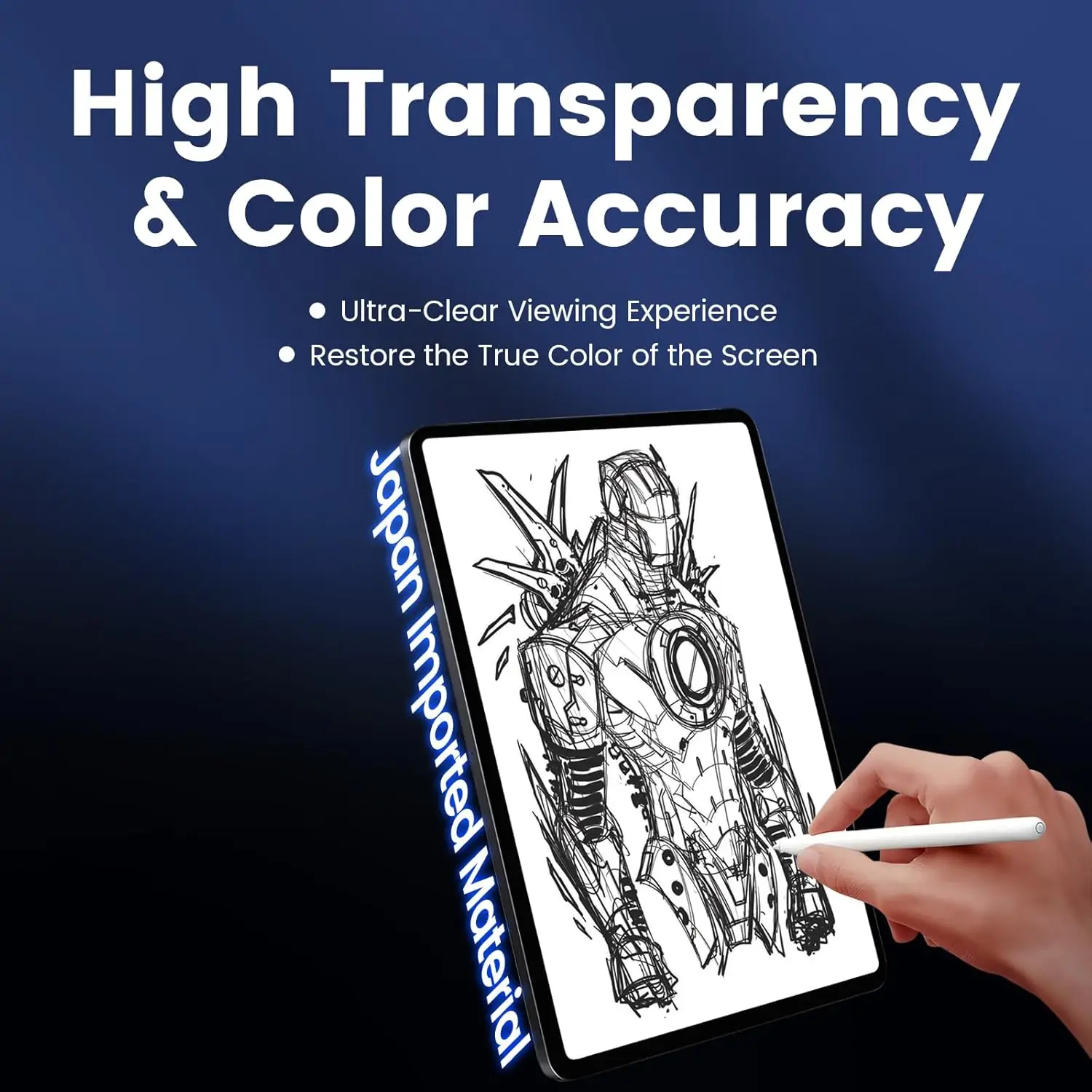 1Pcs Detachable Magnetic Paper Feel Screen Protector for iPad Air 13 2025 Write and Draw Like on Paper Tempered Film - view 5