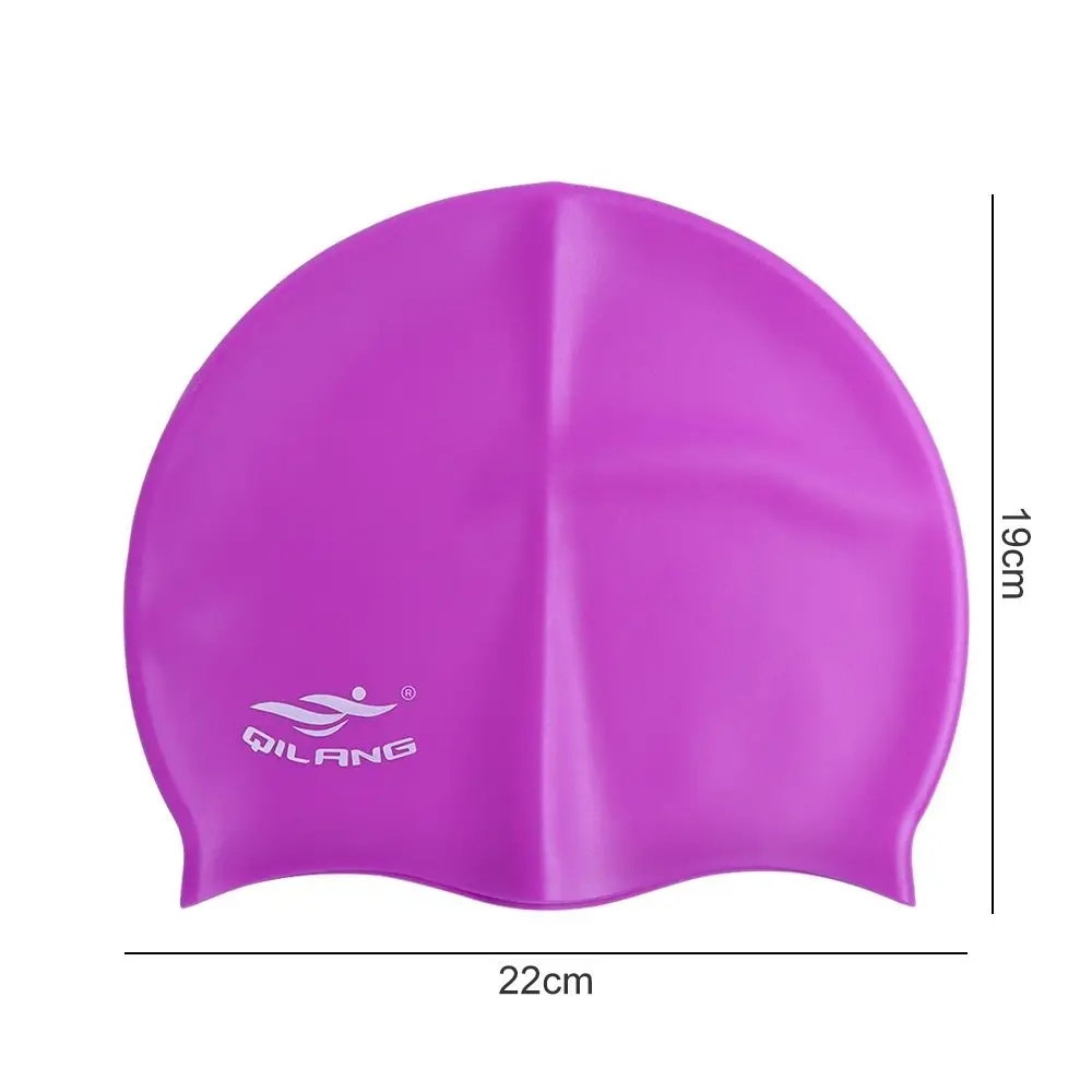 Swim Pool High Elastic Plus Size Long Hair Silicone Swim Cap Waterproof Swim Pool Hat Swimming Cap Swimming Hat Bathing Cap