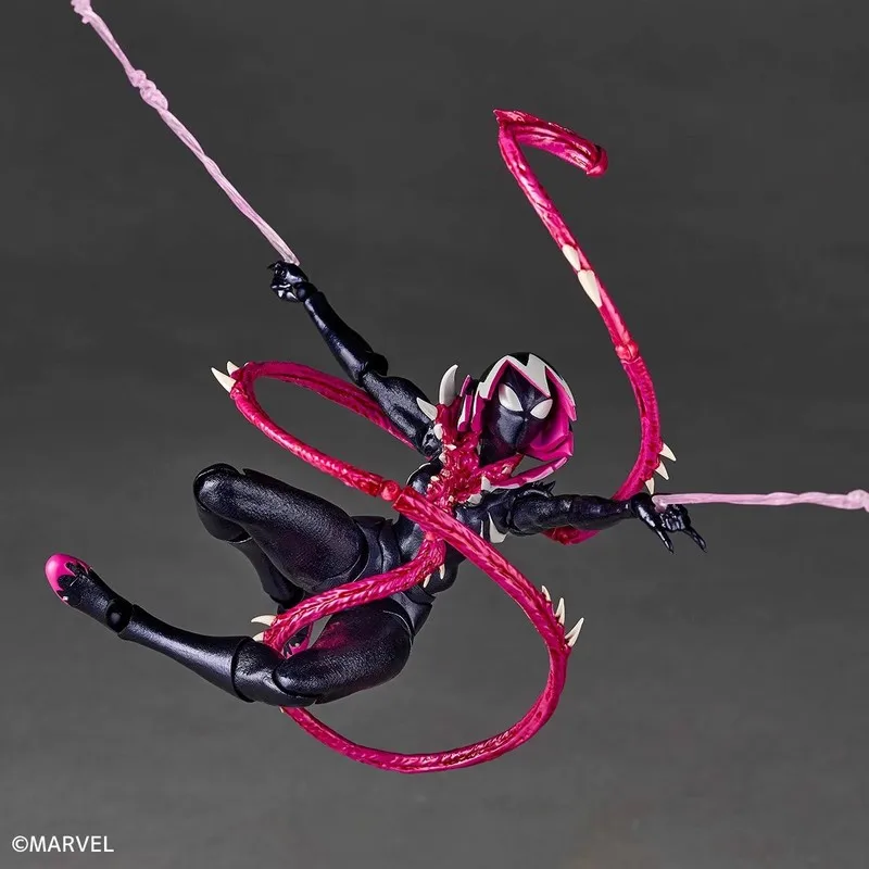 Genuíno kaiyodo revoltech incrível yamaguchi marvel quadrinhos gwenom figura de ação brinquedo colecionável artesanal modelo robô personalizável