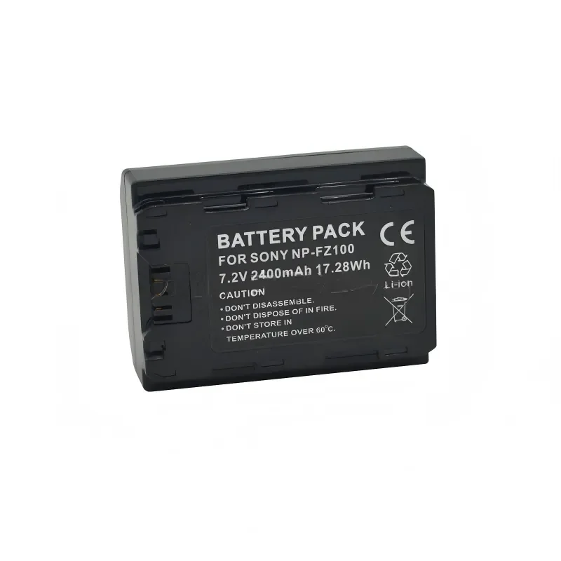 NP-FZ100 Camera Battery 7.4V 2200mAh 2400MAH for Sony A7M4/A7M3/A7R5/A7R4/A7R3A7C/A7C2/A7CR/A7S3/A9M2A9/ILCE-9 Digital Camera