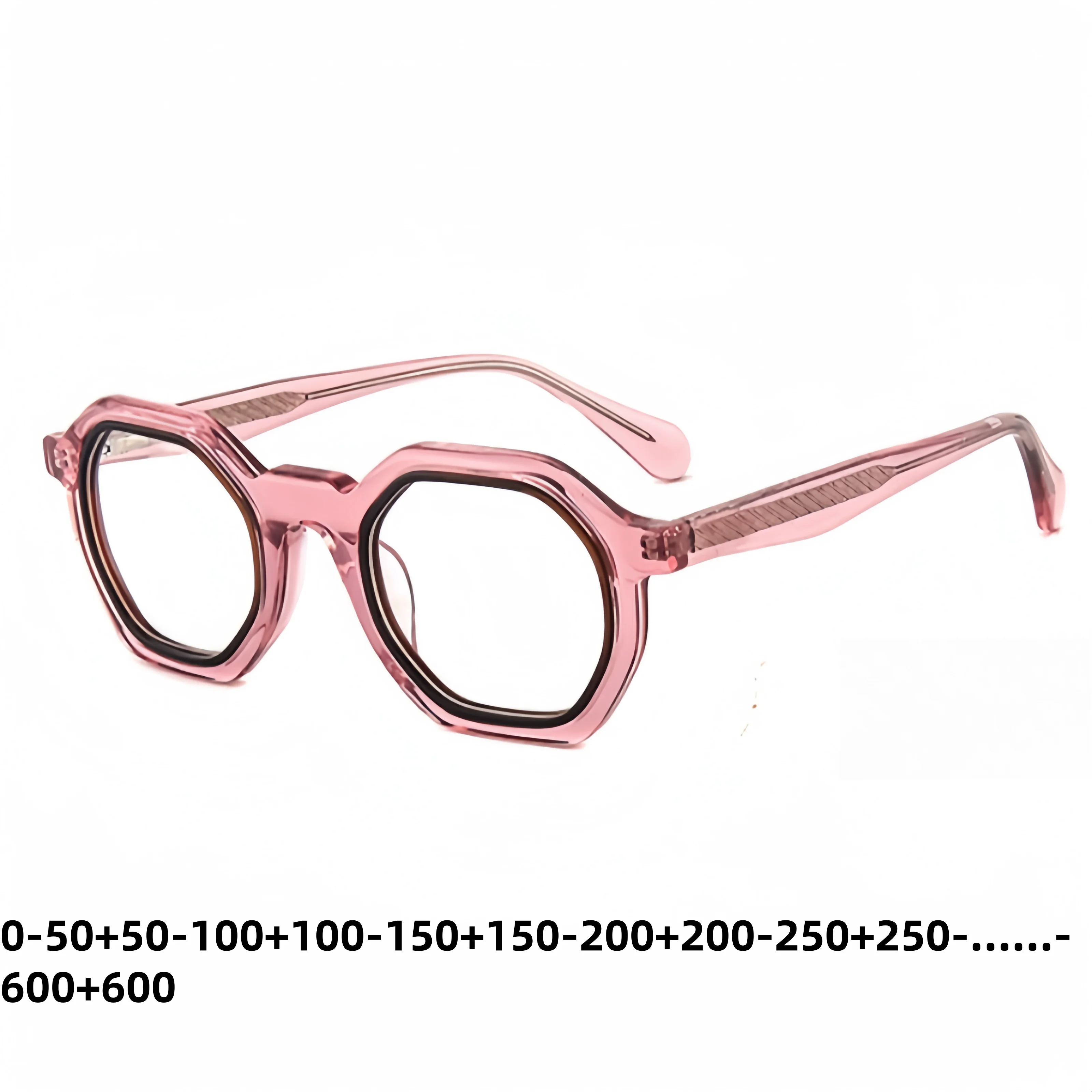 

Vintage Acetate Reading Glasses Men Myopia Prescription Glasses Women Luxury Brand Eyewear 0-50+50 to -600+600