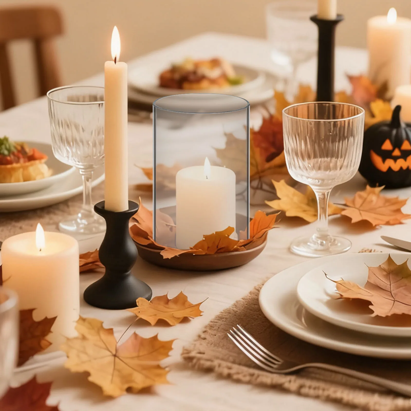 

2Pcs Desktop Glass Cloche Clear Holder for Romantic Ambiance Transparent Cover Home Decor Accessory