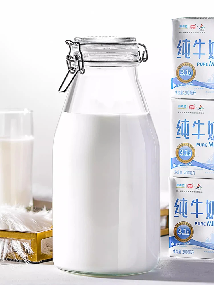 Grote Capaci Melkfles Glazen Sed Koelkast Opslagcontainer Lekvrij Draagbare Keuken Opslagpot Scybe Xibei