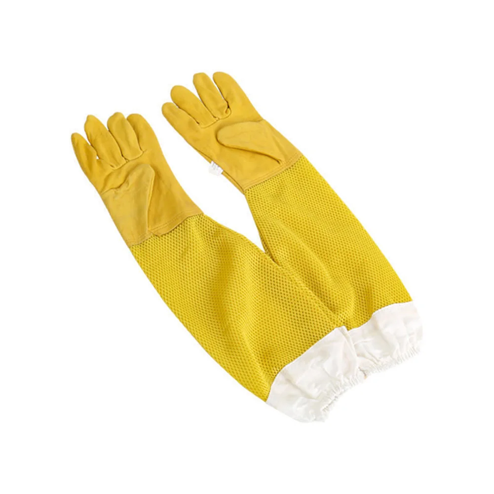 1 Pair Anti Bee Gloves Beekeeping Sheepskin Gloves Anti-bee Anti-sting For Professional Apiculture Beekeeper Bee Keeping Tools