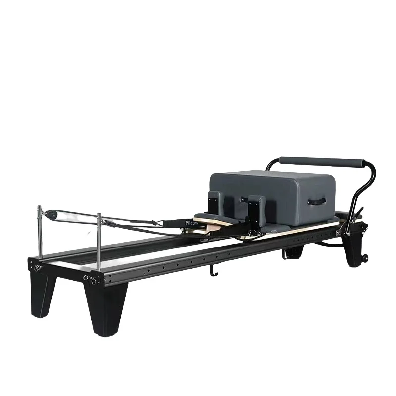 Commercial Fitness Reformer Black Core Bed Pilates Machine Aluminum Pilates Reformer