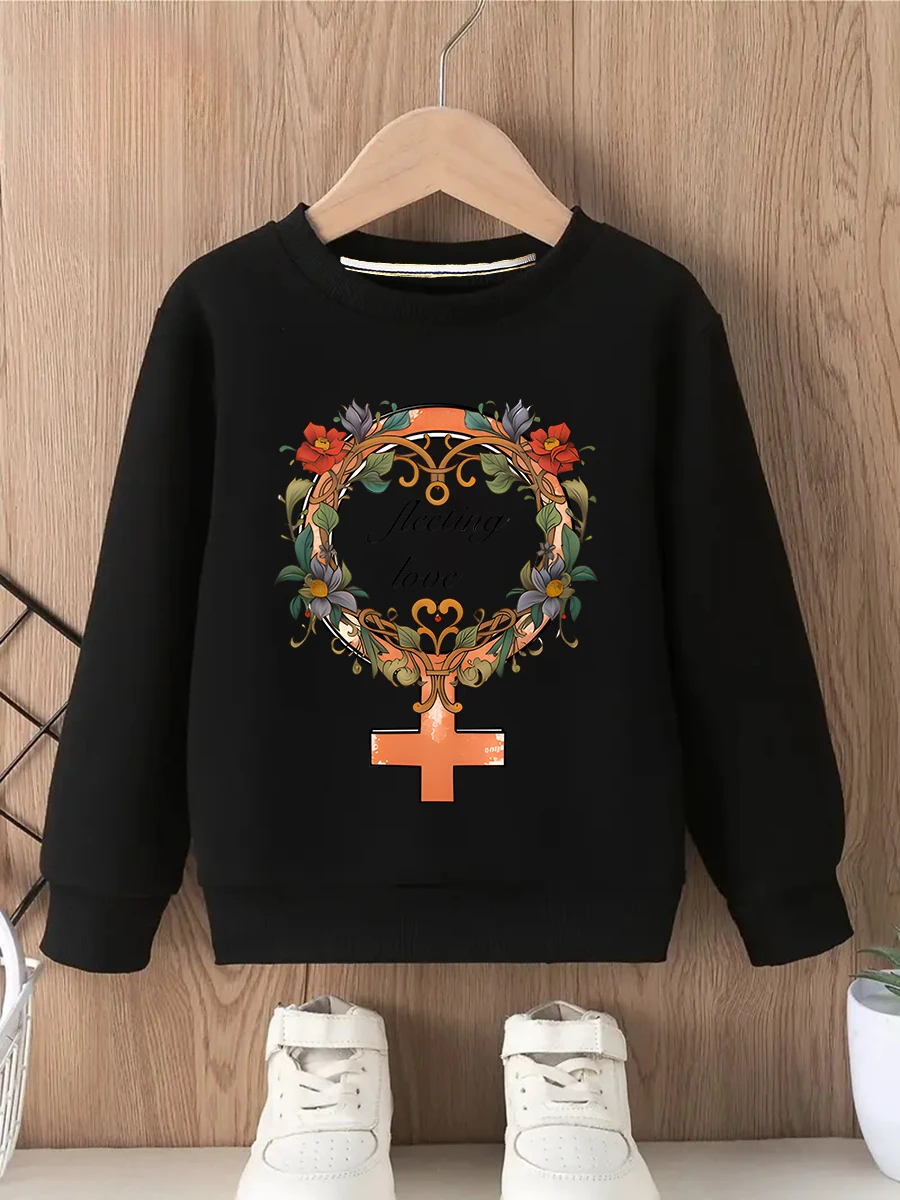 سويت شيرت برقبة دائرية وأكمام طويلة مطبوع كاجوال دافئ أنيق بنمط شخصي ثقيل الوزن (وزن القماش 220–320 جم/م2) #1