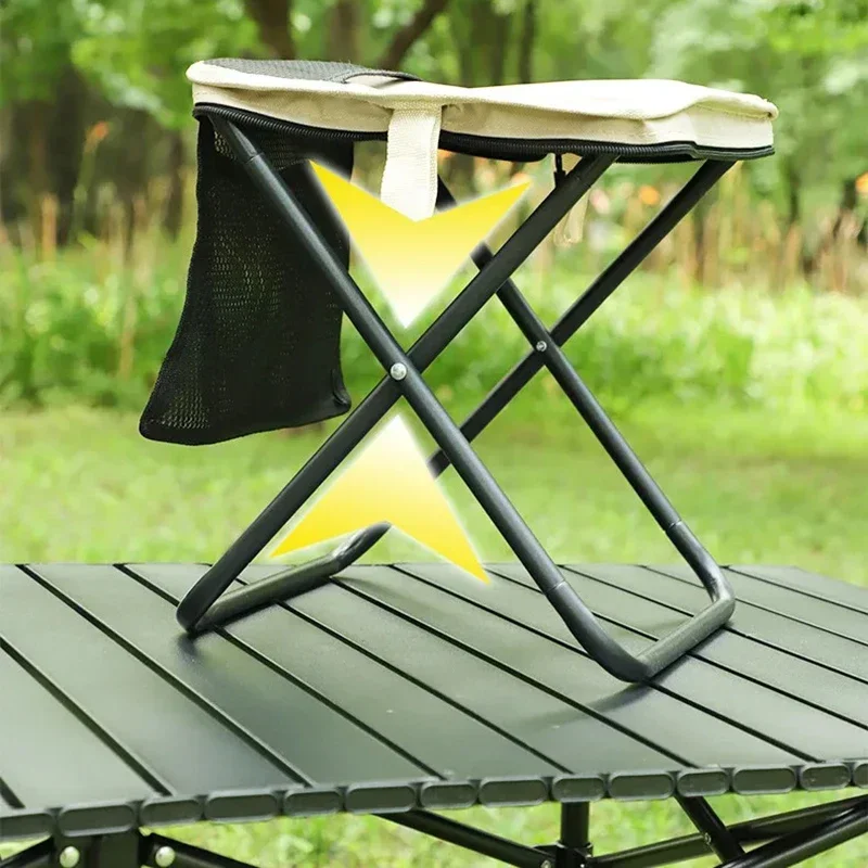Outdoor Freizeit Camping Wandern Klapphocker im Schultertaschen-Stil Tragbare Hocker mit Aufbewahrungstasche Leicht zu Verstauen für Öffentlichen Verkehr – Detail 11