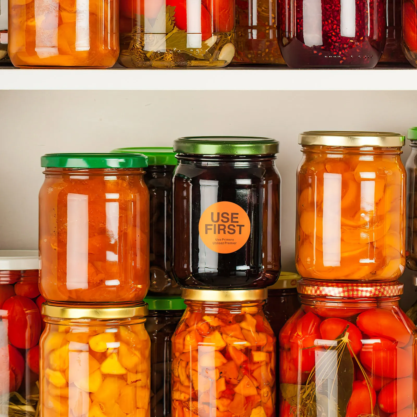 

2 рулона этикеток-наклеек для использования в ресторанах, общепите, на кухне, дома, в баре, для контроля запасов и маркировки