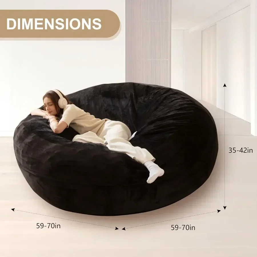 Bean Bag Chair for Adults, Floor Bean Bags Offers Ample Space for Adults, Memory Foam Giant Bean Bags, Lounger Versatile Design