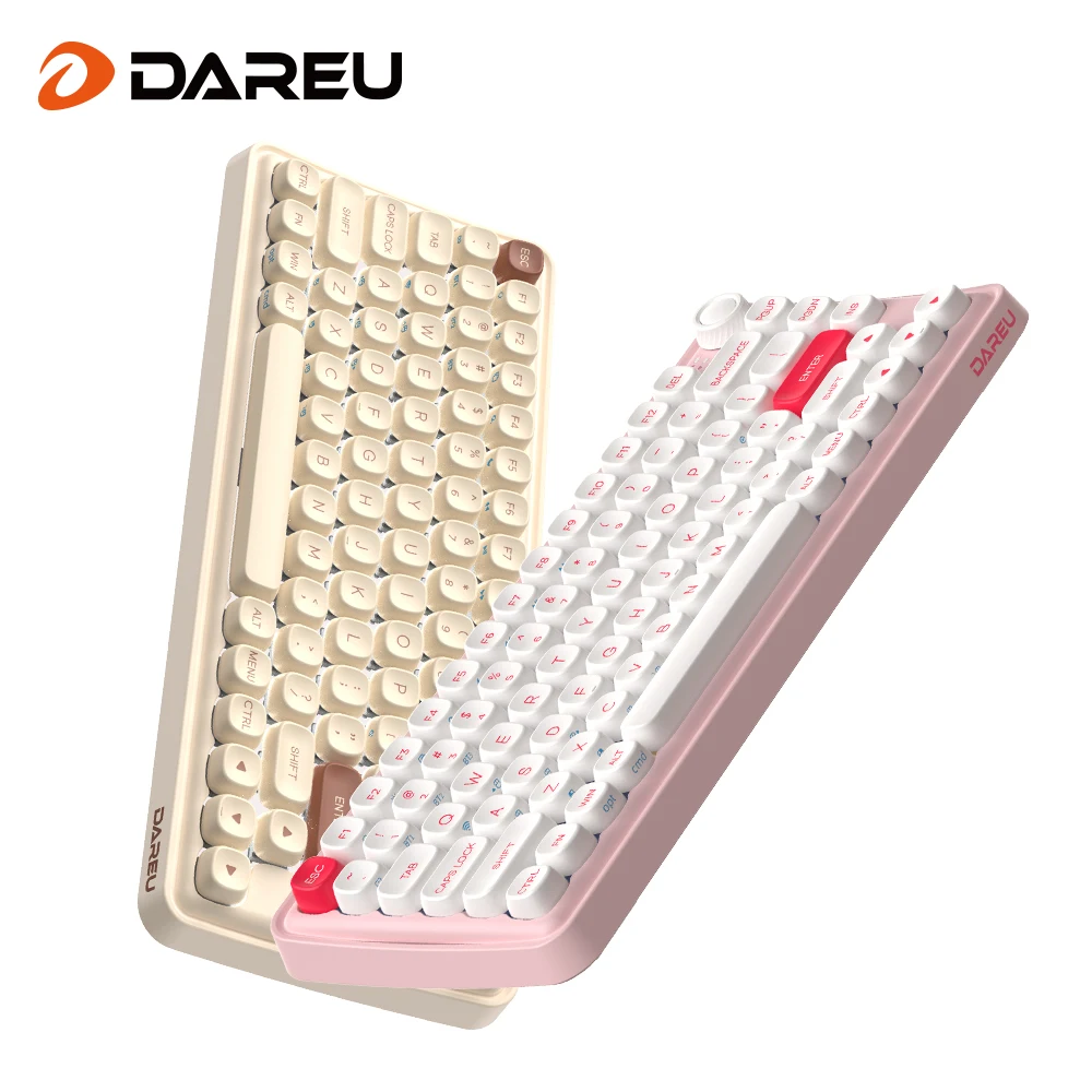 DAREU Mechanical Keybaord Tri-mode Wireless Bluetooth5.0 and Wired Linear Switch Gasket Structure for PC Tablet Phone Laptop KB