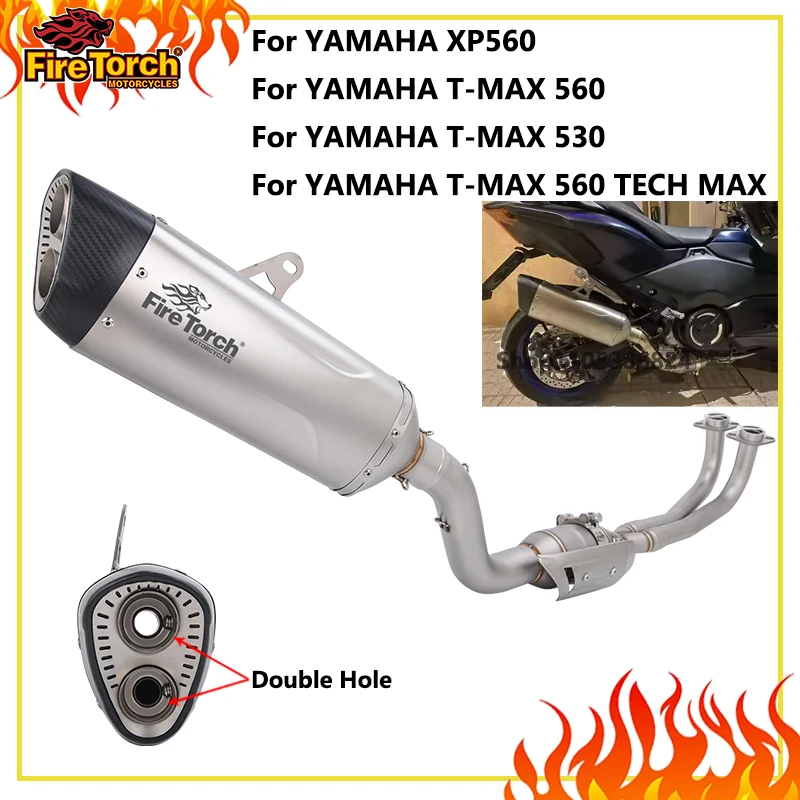 c Motorcycle Exhaust Full Systems Front Link Pipe Escape Carbon Muffler DB Killer