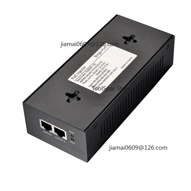 PSE90BT-10G Single Port Active PoE Injector 90W 10Gbps PoE++ IEEE802.3af at bt Standard 48V Power Supply