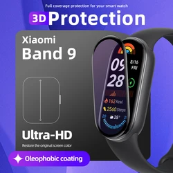 Screen Protector for Xiaomi Mi Band 9, TPU Full Coverage Anti-scratch HD Protective Film, Accessories for Miband 9 (Not Glass)