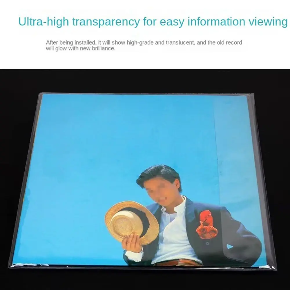 Useful 7/10/12 inch Vinyl Records Sleeve Resealable Thickened Record Protection Vinyl Outer Sleeves Record