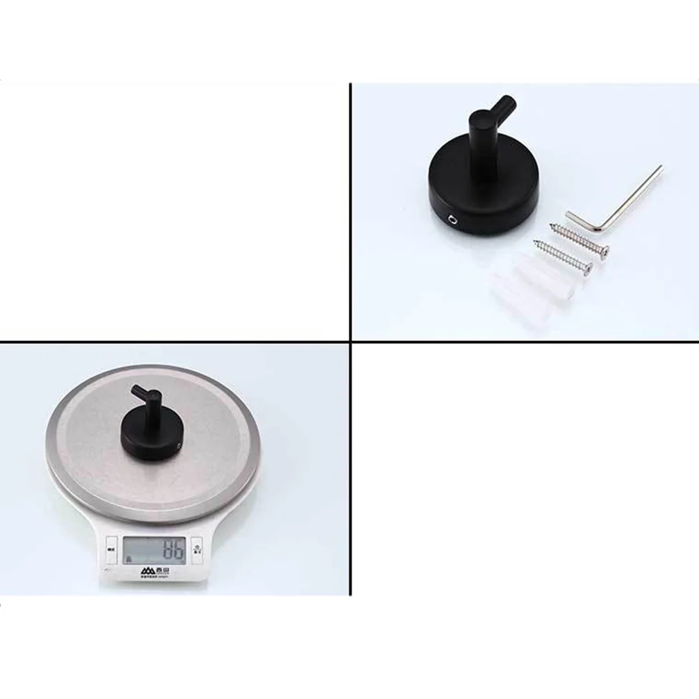 

Крючок для одежды из нержавеющей стали, нержавеющая сталь, настенный, одинарная вешалка для полотенец для ванной комнаты, неклейкий круглый крючок для одежды, черный