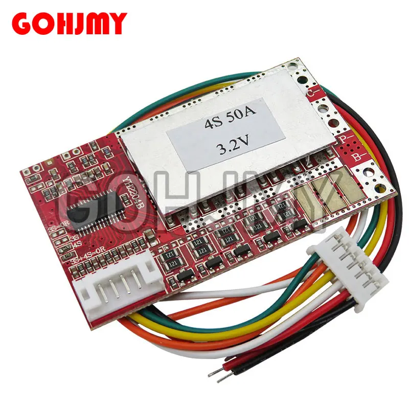 3S 4S 5S 50A BMS Board 3.2V/3.7V Iron Phosphate LiFePO4 Battery BMS 3.2/3.7V 18650 Lithium Battery Protection Board w/Balance