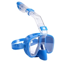 Snorkel Mask Foldable Diving Mask Set With Dry Top System And Camera Mount, Anti-Fog Professional Snorkeling Gear