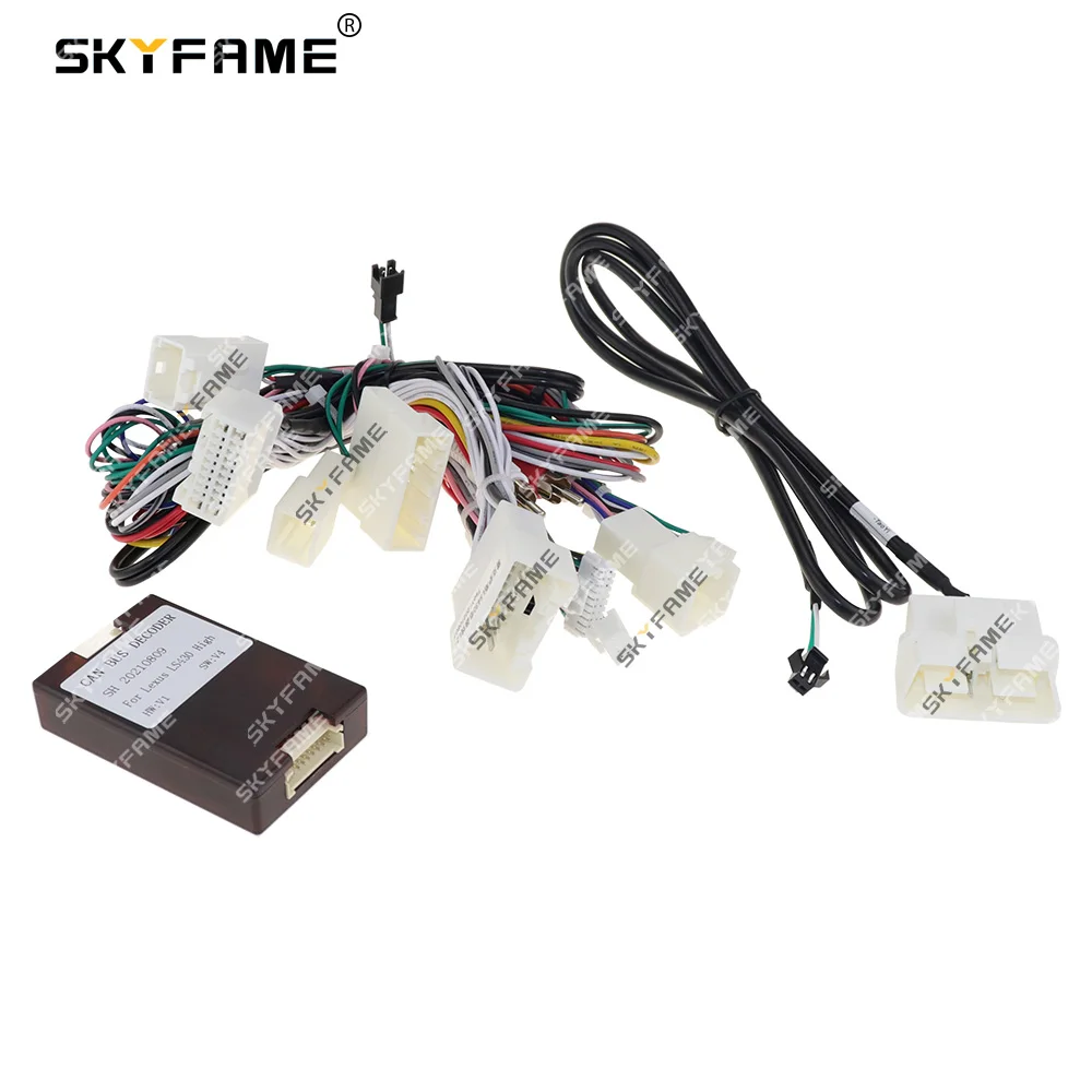 SKYFAME 16Pin سيارة الأسلاك تسخير محول Canbus صندوق فك أندرويد راديو كابل الطاقة لكزس LS430