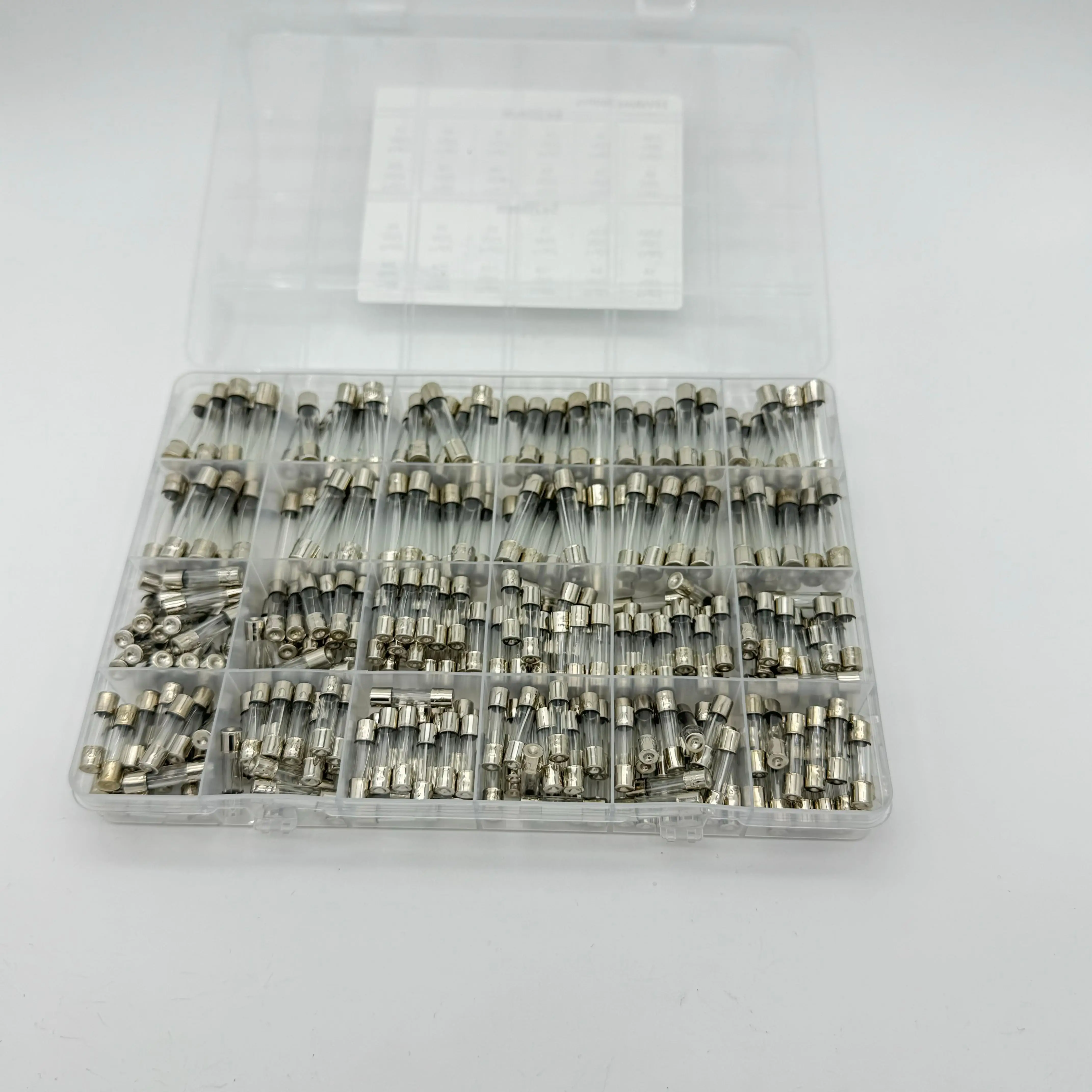 24Values 0.25A 0.5A 1A 2A 3A 4A 0.25A-20A 360PCS 5x20 6x30 Glass fuse kit 5A 8A 10A 12A 15A 20A 250V 6A 7A
