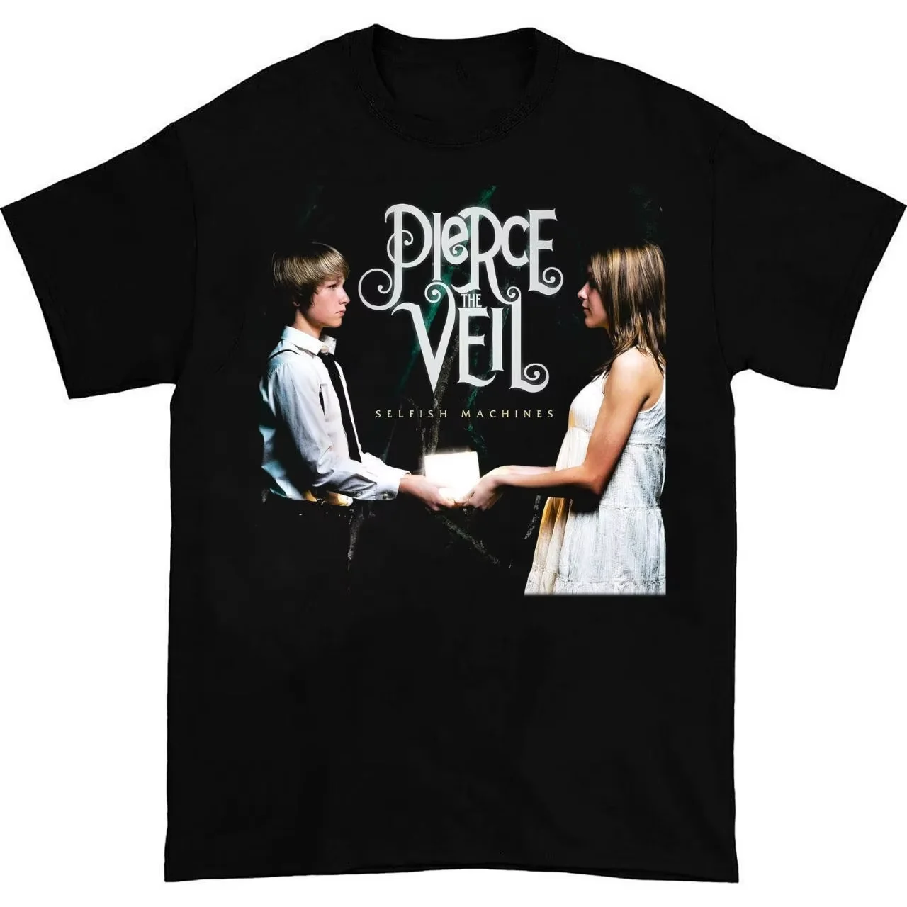 2026 New Hot Selling Unisex Street Tee, Pierce The Veil Selfish Machines Print Y2K Trend Short Sleeve Casual Fashion Tops
