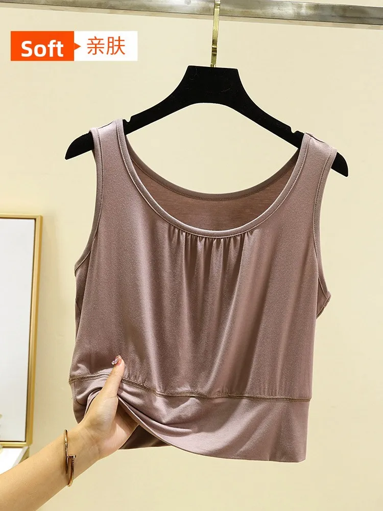 Modal Yoga Tank Top Women Summer Loose Casual ort Svel Slimming  Color plus Size T-irt July Deer Brand