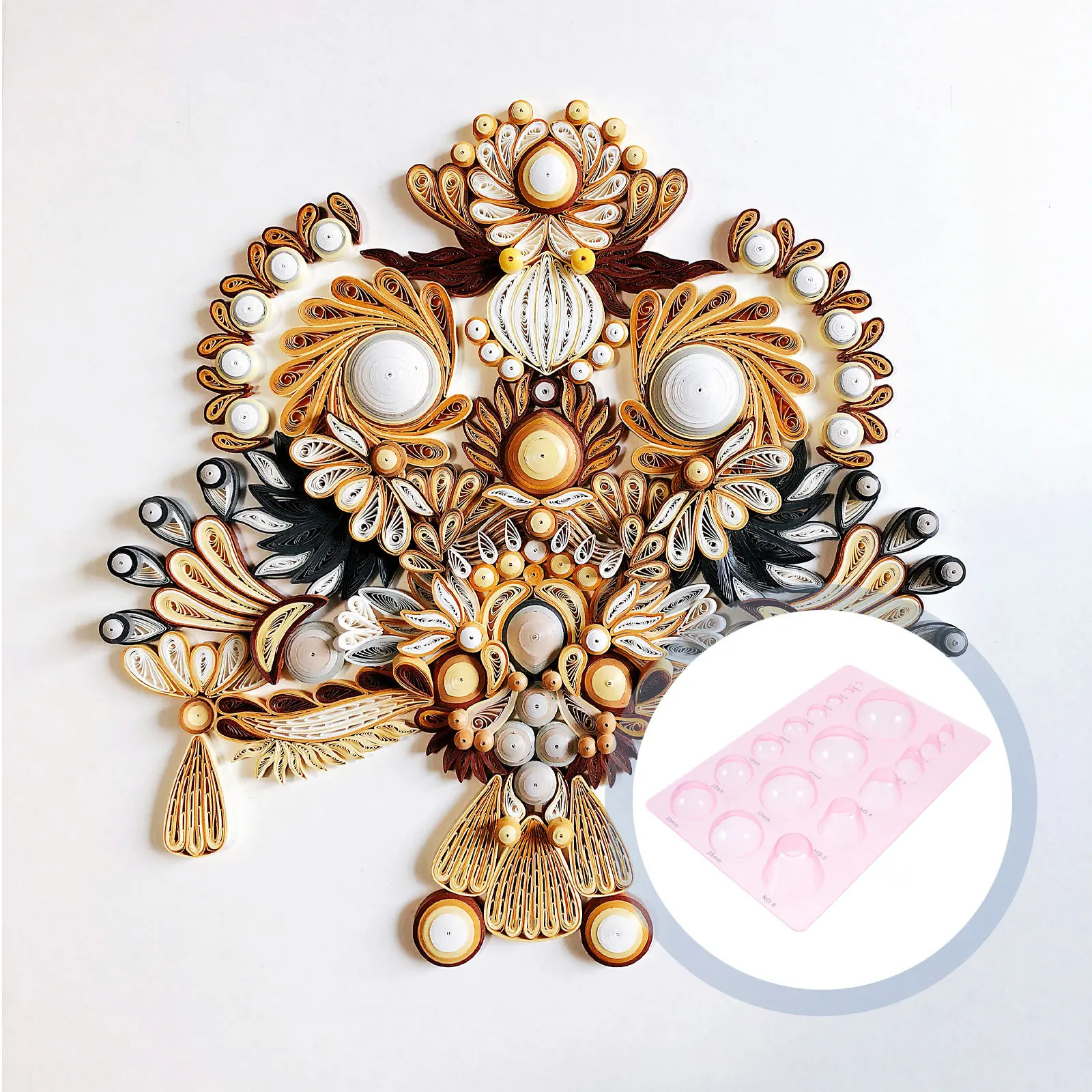 

2Pcs Plastic Quilling Mold Dome Plate Art Paper DIY Board Simple Use Create Great Handicrafts Different Sizes Paper Quilling DIY