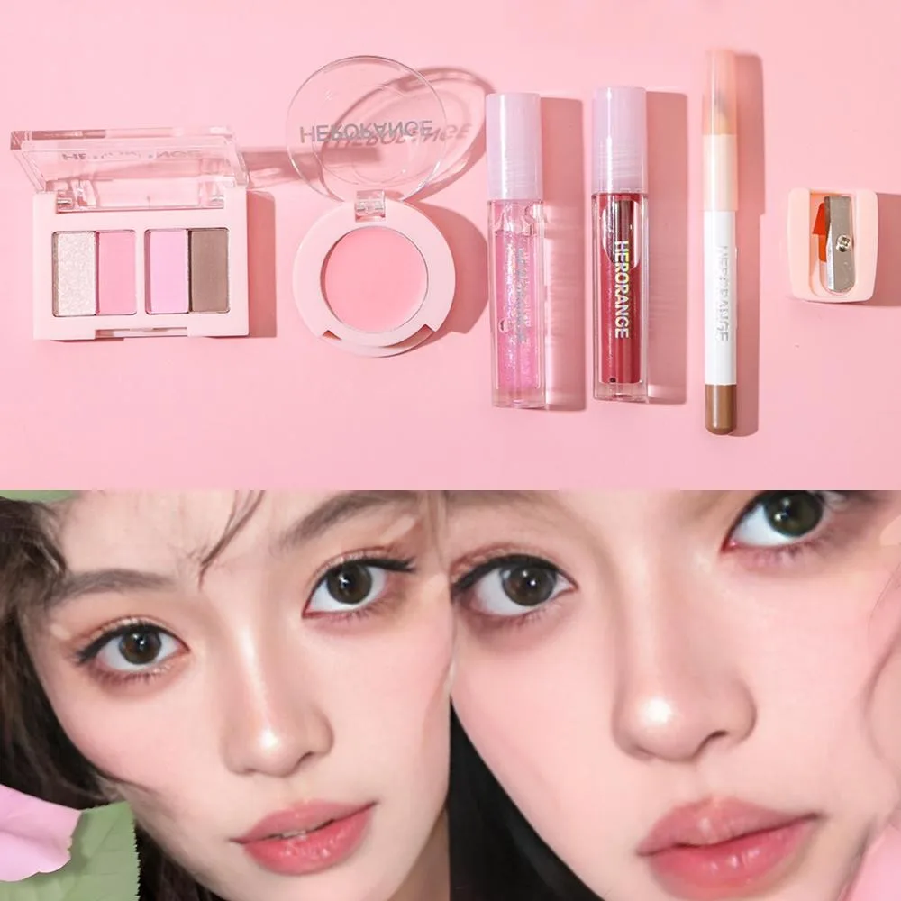 5本セット ポータブルアイブロウペンシル コスメセット 高発色 長持ちメイクセット スムーズメイクセット フルキット 女性用美容