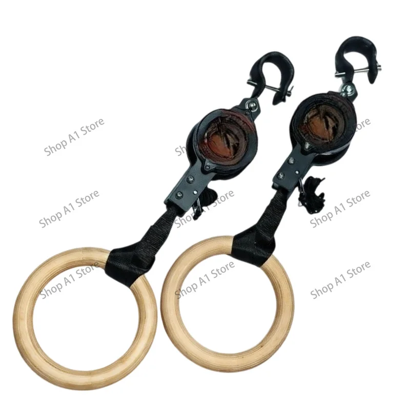 Adjustable Gymnastics Rings Set, Fitness Pull‑Up Rings with Digital Strap for Home Gym Full‑Body Workout Training