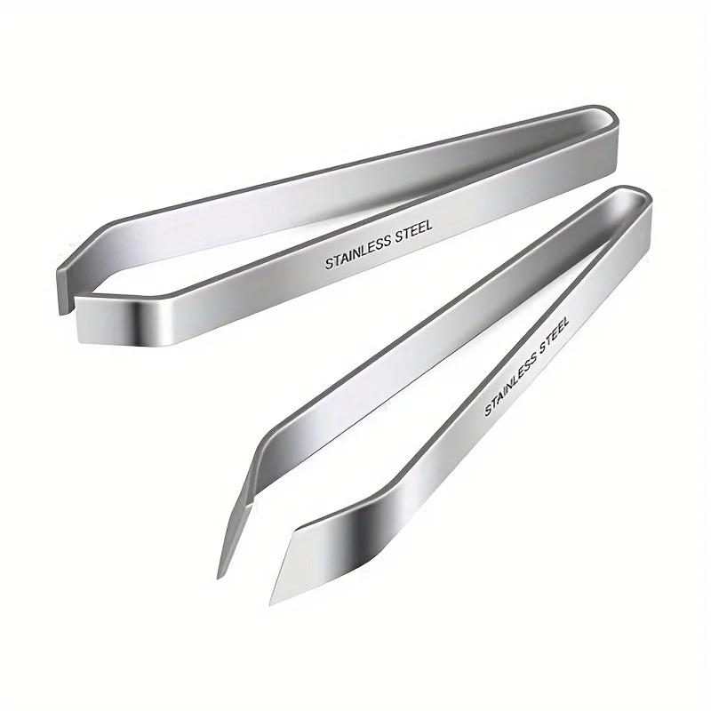 

2pcs Fishbone Tweezers, Stainless Steel Flat And Tilted Tweezers Remove Tool for restaurants Eid Al-Adha Mubarak