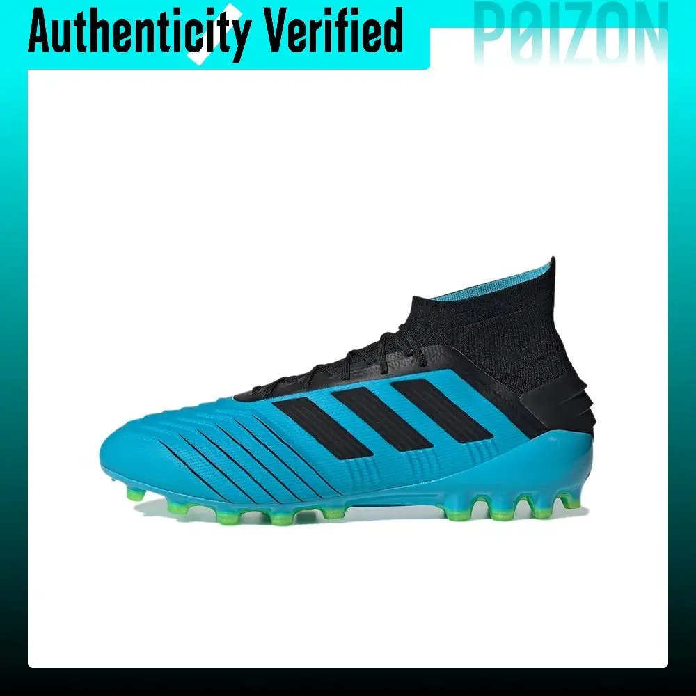 Adidas Predator 19.1 AG Artificial Ground Artificial Turf Slip Resistant Abrasion Resistant Soccer Shoes Men's Blue F99970
