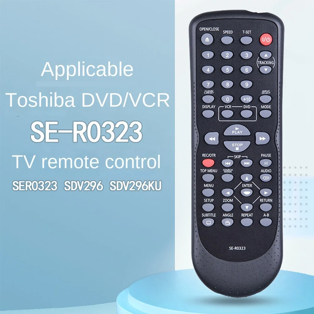 อะไหล่ SE-R0323รีโมทคอนโทรลสำหรับเครื่องเล่นวิดีโอ Toshiba DVD VCR SD-V296 SD-V296KU SD-V296-K-TU SDV296KU SDV296