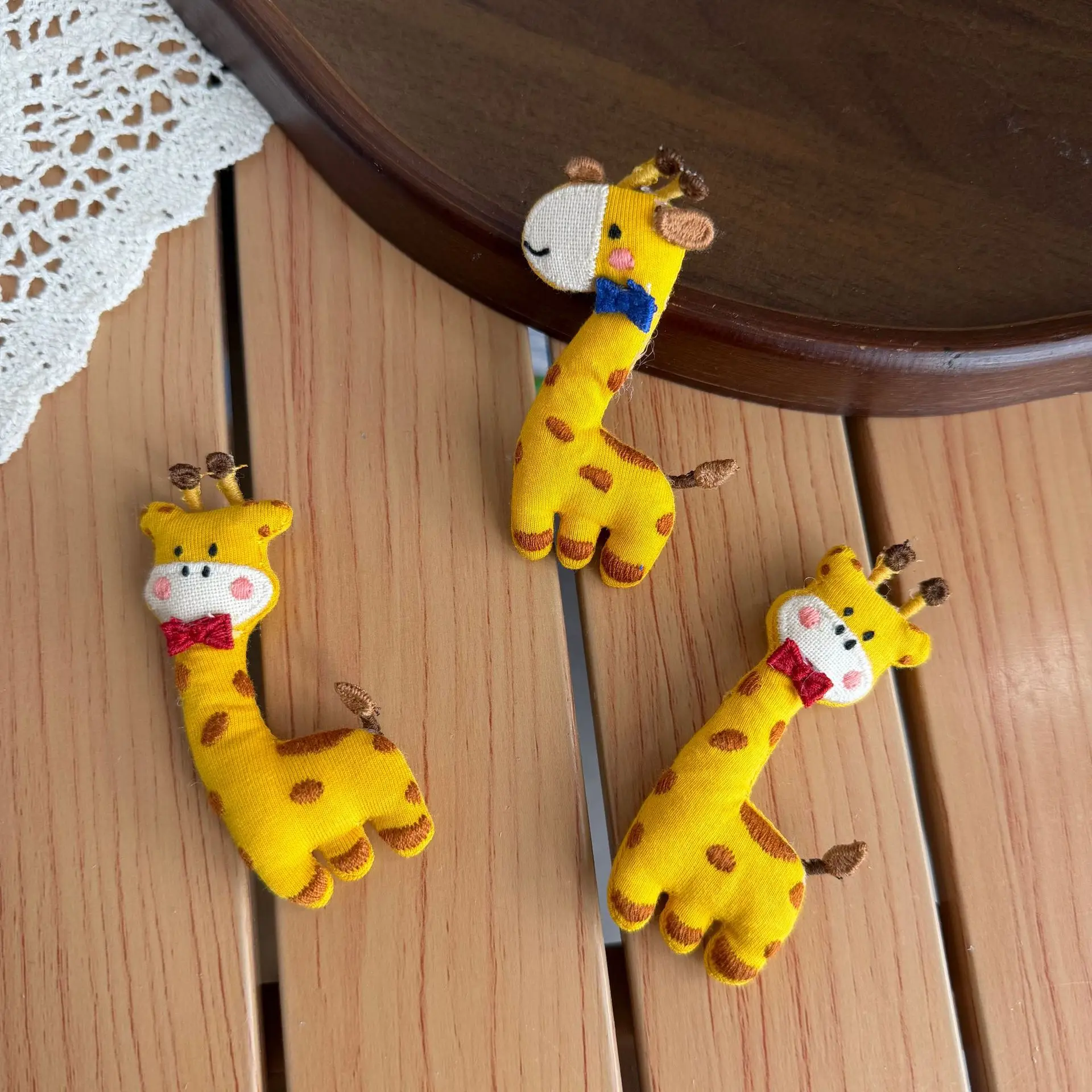 

Colorful Giraffe Deer Fabric DIY Pendant for Bag Hat Glove Clothing Embellishment Handmade Premium Soft
