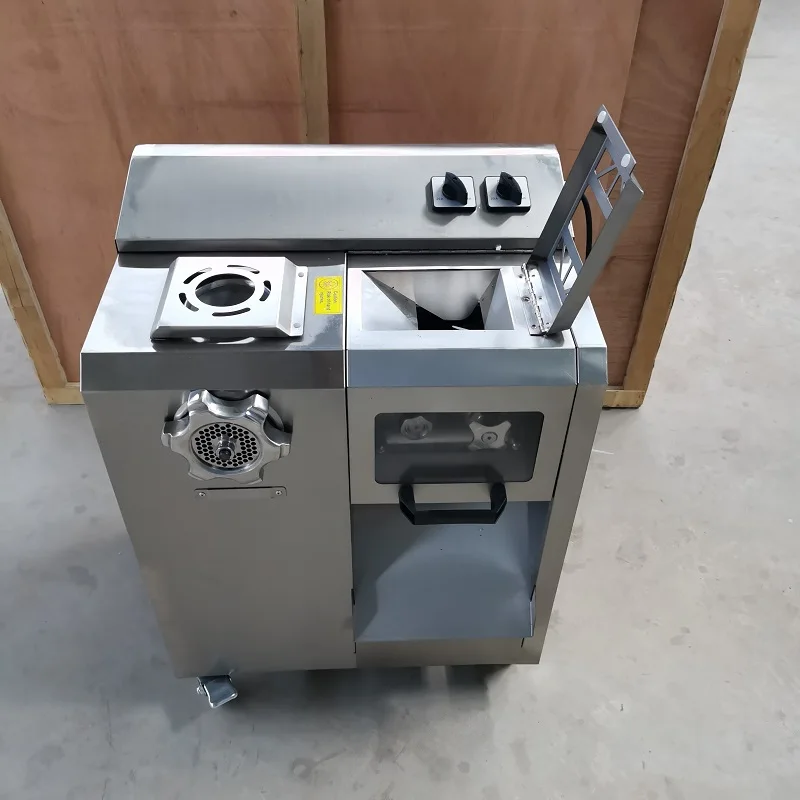 Meat Bone Cube Cutting Frozen Chicken Meat Bone Cutting Cube Machine Whole Sheep Spareribs Dicer Commercial Meat Cutting Cube