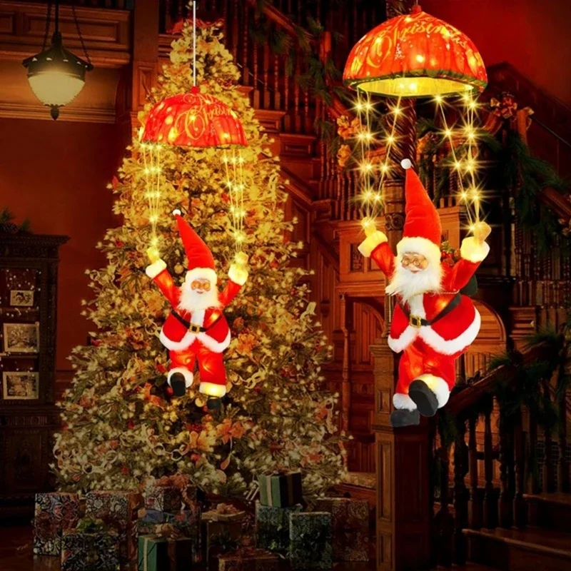 

Светодиодный праздничный светильник с парашютом Санта-Клауса с материалами из АБС-пластика для украшения рождественской в и на