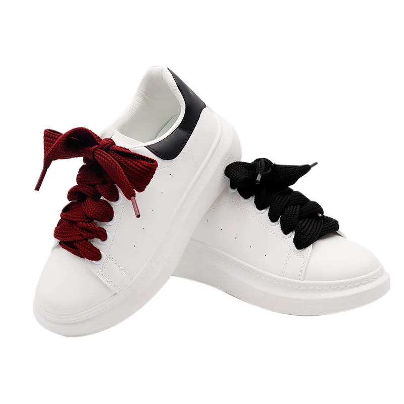 Weiou Lace 25MM Shoe Accessory 50-240CM Present Gift Box Decorative Ribbon Wide Canvas Ladies Boots Fat String Zapatillas Mujer